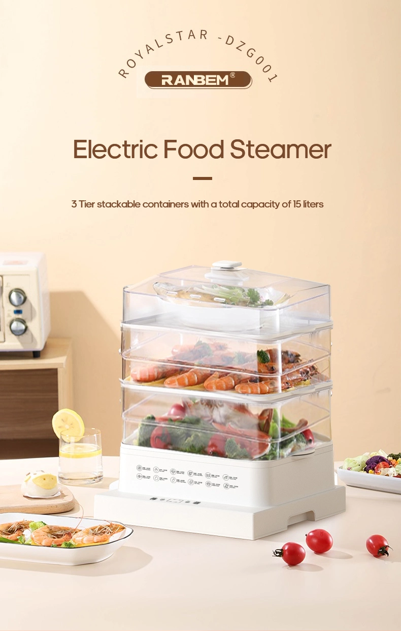 Stainless Steel Rice Cabinet Square Household Steamers 3 Layer Electrical Bun Steam Cooker Portable Steamer Food Electric