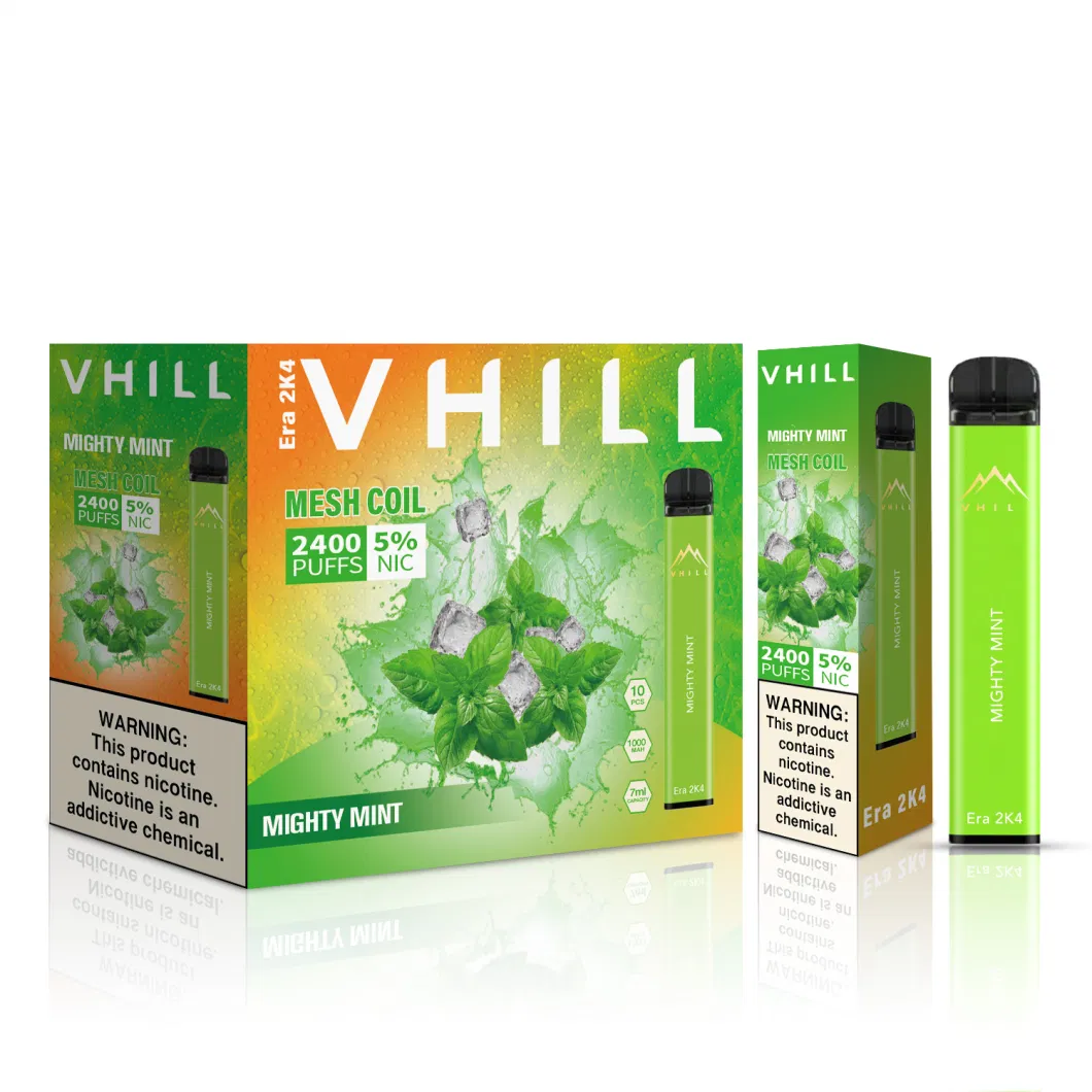 Vhill 3000 Puffs Disposable Electronic Cigarette Device Vape Pen Starter Kits Pre-Filled Vaporizer Vape Disposable Vaporizer 10 Ml and 1350 mAh