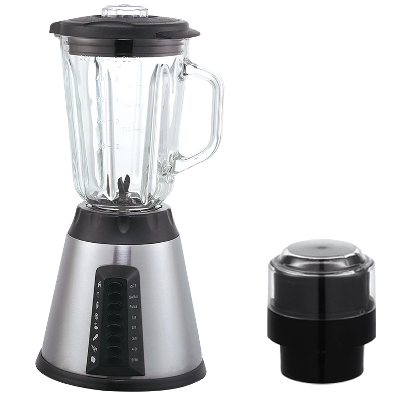 Electric Bottle Silent Juicer Stainless Steel Blades Smoothie Maker Mixer Food Processor Ice Blender with Frozen Drinks Glass Plastic Jug Table Blenders