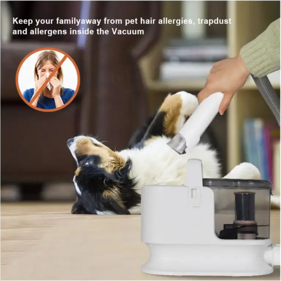 5 in 1 Dog Grooming Kit &amp; Dog Hair Vacuum 99% Pet Hair Suction with 1.5L Dust Cup