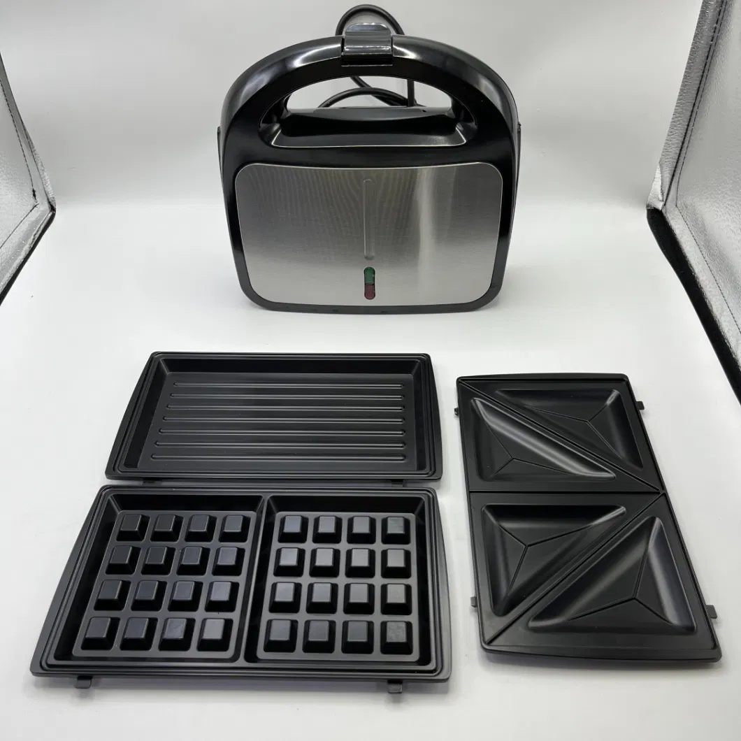 Detachable Sandwich Maker 6 in 1 Waffle Grill Shell Nutty Donut Plates