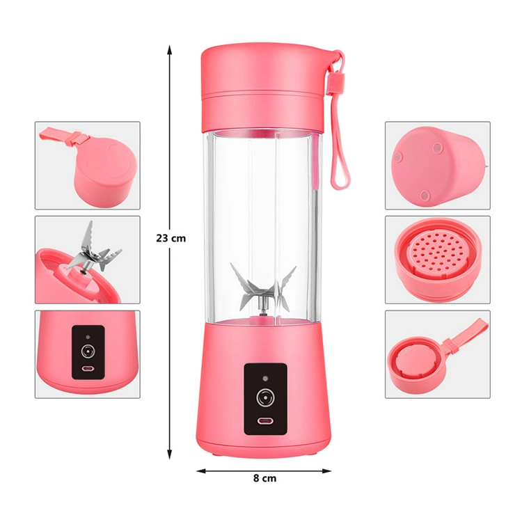 Hot Sale USB Portable Juicer Cup/Electric Blender 380ml Bottle Hand Shaker