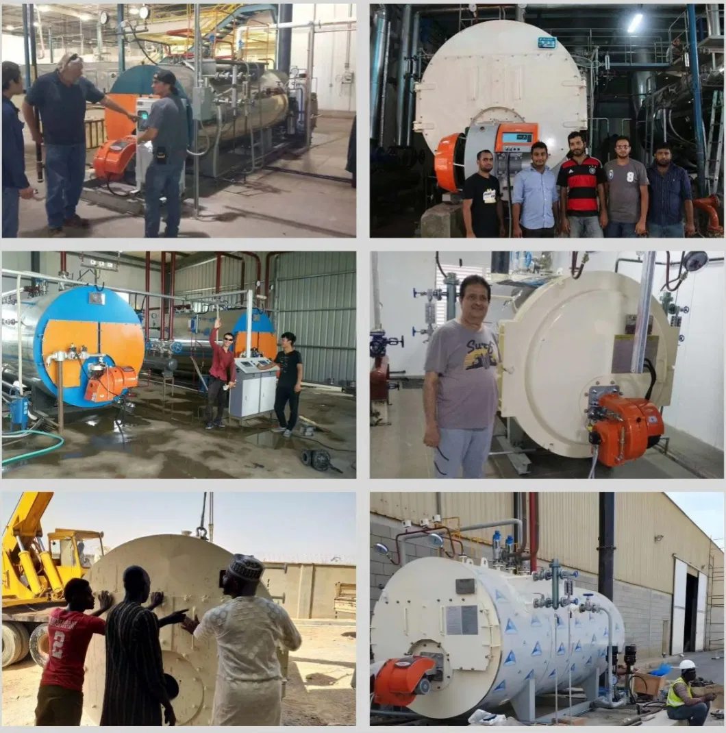 High Efficiency Hot Sale China Horizontal Automatic Wns 1 1.5 2 3 4 5 6 8 10 Ton Gas/Diesel Oil Fired Industry Steam Boiler for Food Factory