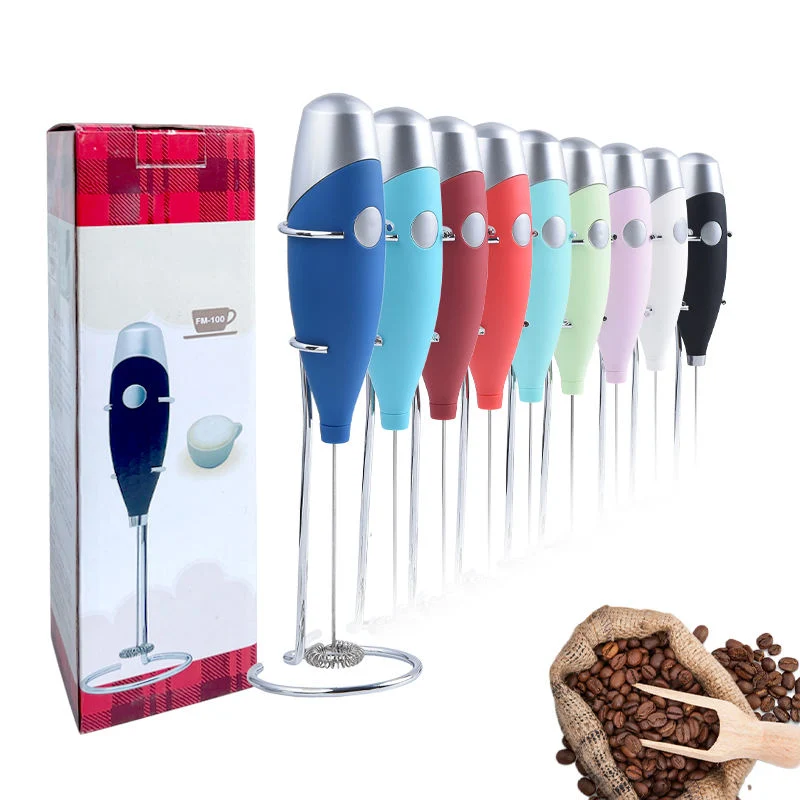Portable Coffee Mixer Hand Held Electric Milk on Frother Stainless Steel Coffee Electric Whisk Food Blender