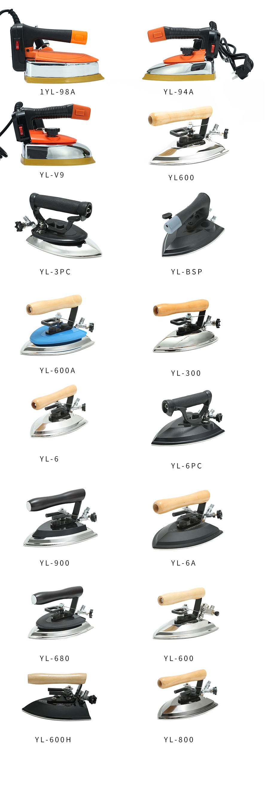 Steam Iron for Clothes Stainless Steel Sole Plate