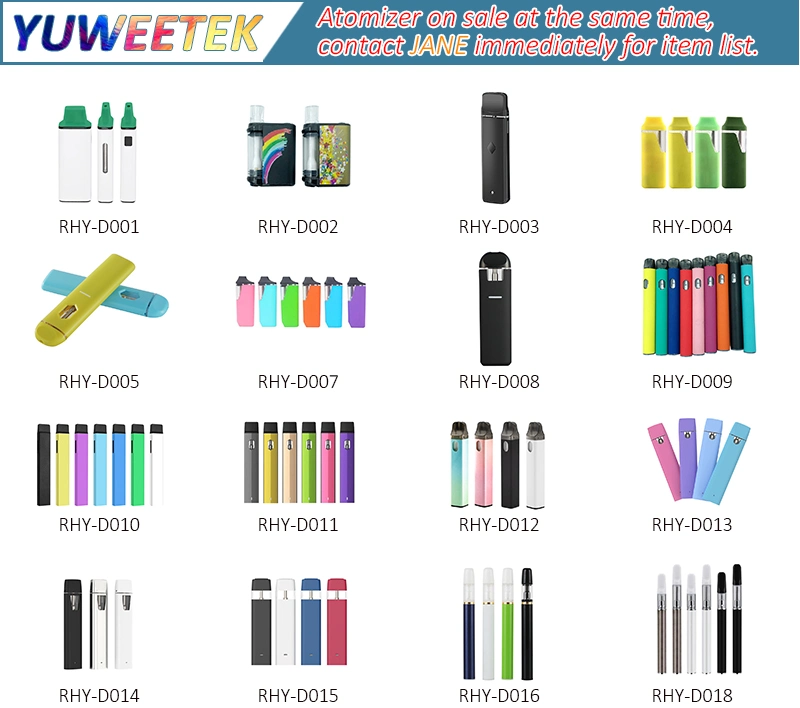 Yuweetek Rhy-D015 Customized Shape Size Oil-Window Private Label Pod Vape Disposable Vaporizer