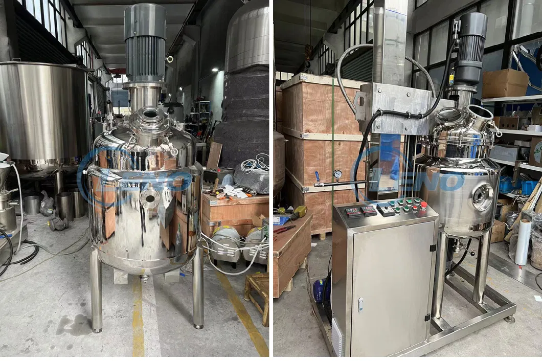 Leno Price Liquid Storage Emulsifying Drum Disperser Homogenizer Tank Electric Steam Heating Mixer Jacketed Vessel Agitator Reactor Stainless Steel Mixing Tank