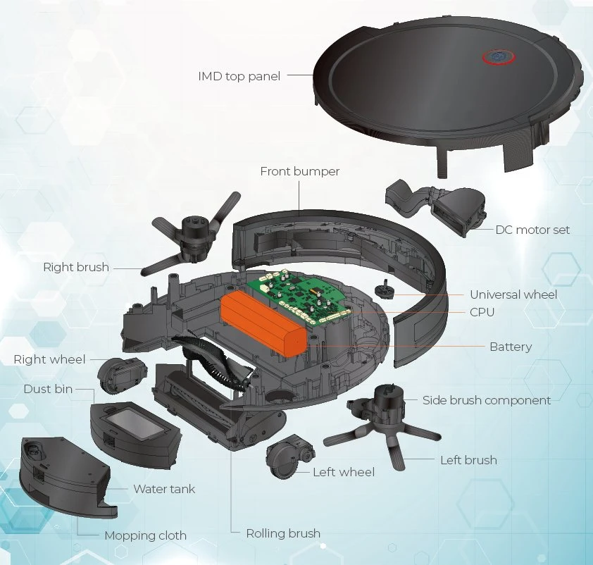 Intelligent 2000PA Suction Robot Vacuum Floor Cleaner Manufacturer