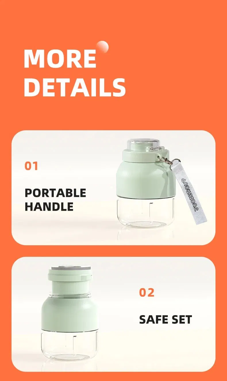Blender Portable Personal Mini Juicer Cup 800ml Electric Orange Juice Blender for Kitchen Gadgets Plastic
