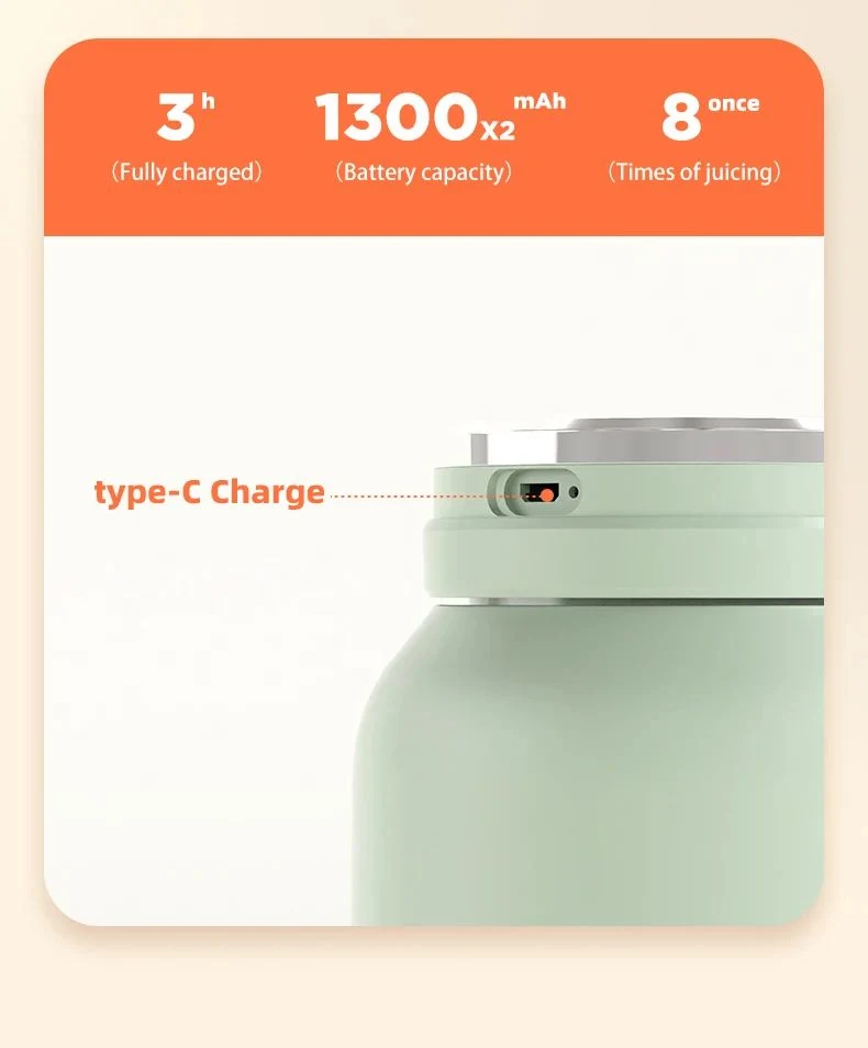 Blender Portable Personal Mini Juicer Cup 800ml Electric Orange Juice Blender for Kitchen Gadgets Plastic