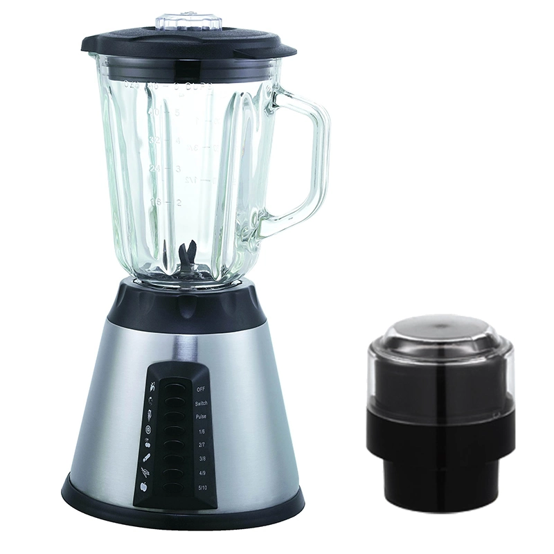 Electric Bottle Silent Juicer Stainless Steel Blades Smoothie Maker Mixer Food Processor Ice Blender with Frozen Drinks Glass Plastic Jug Table Blenders