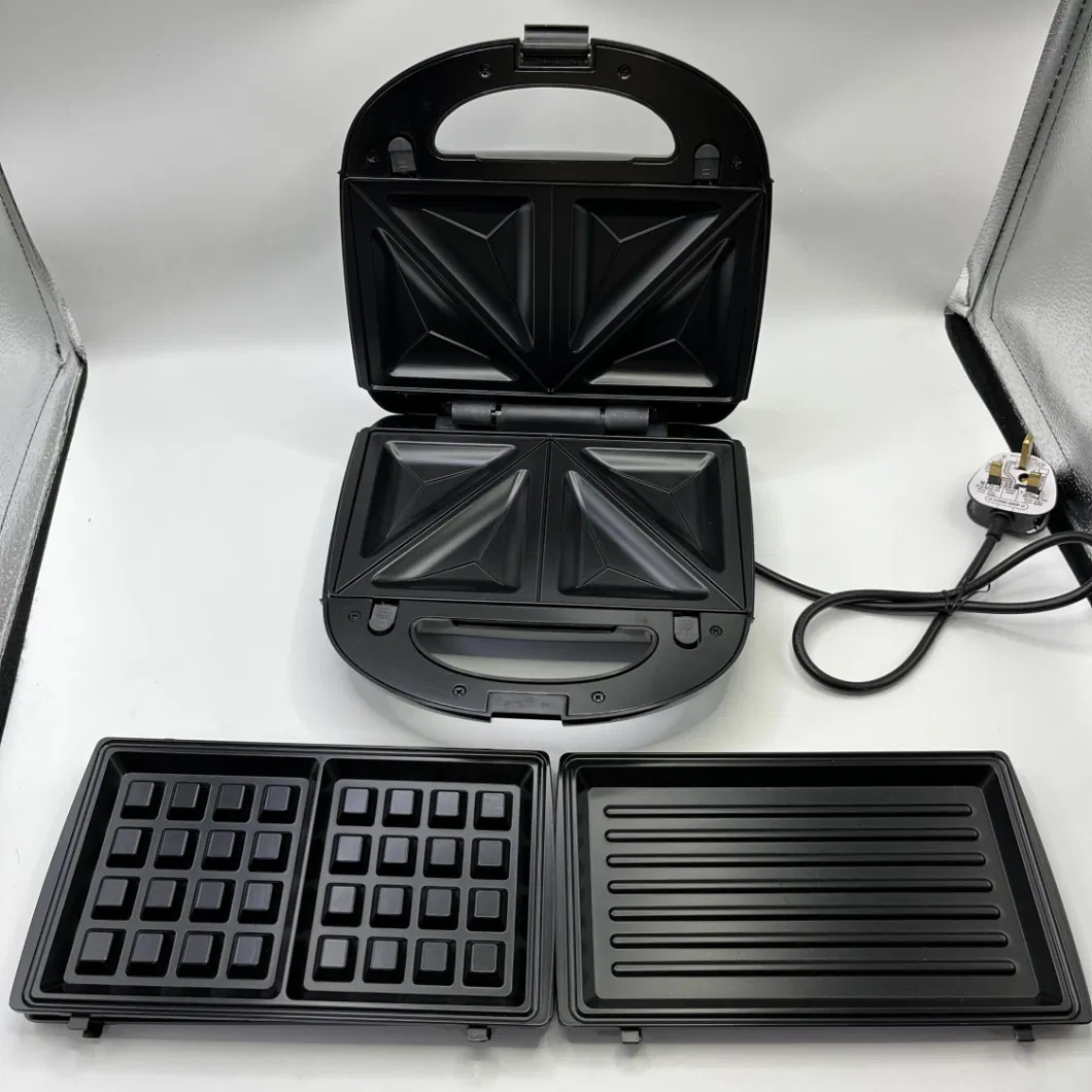 Detachable Sandwich Maker 6 in 1 Waffle Grill Shell Nutty Donut Plates