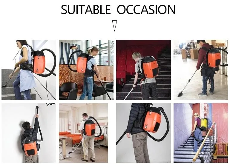 2023 New Arrival Nice Appearance Portable Practical Battery Powered Long-Lasting and Durable Silent Backpack Dry Vacuum Cleaner