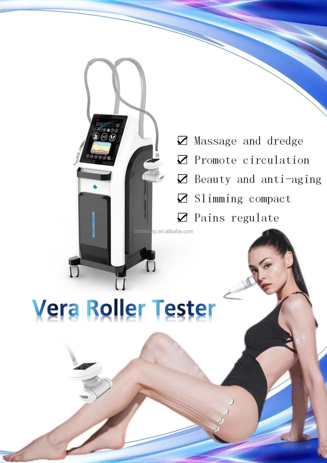 Body Roller Massage Machine for Cellulite Removal Fat Removal Body Shaping Vacuum Roller Slimming Machine