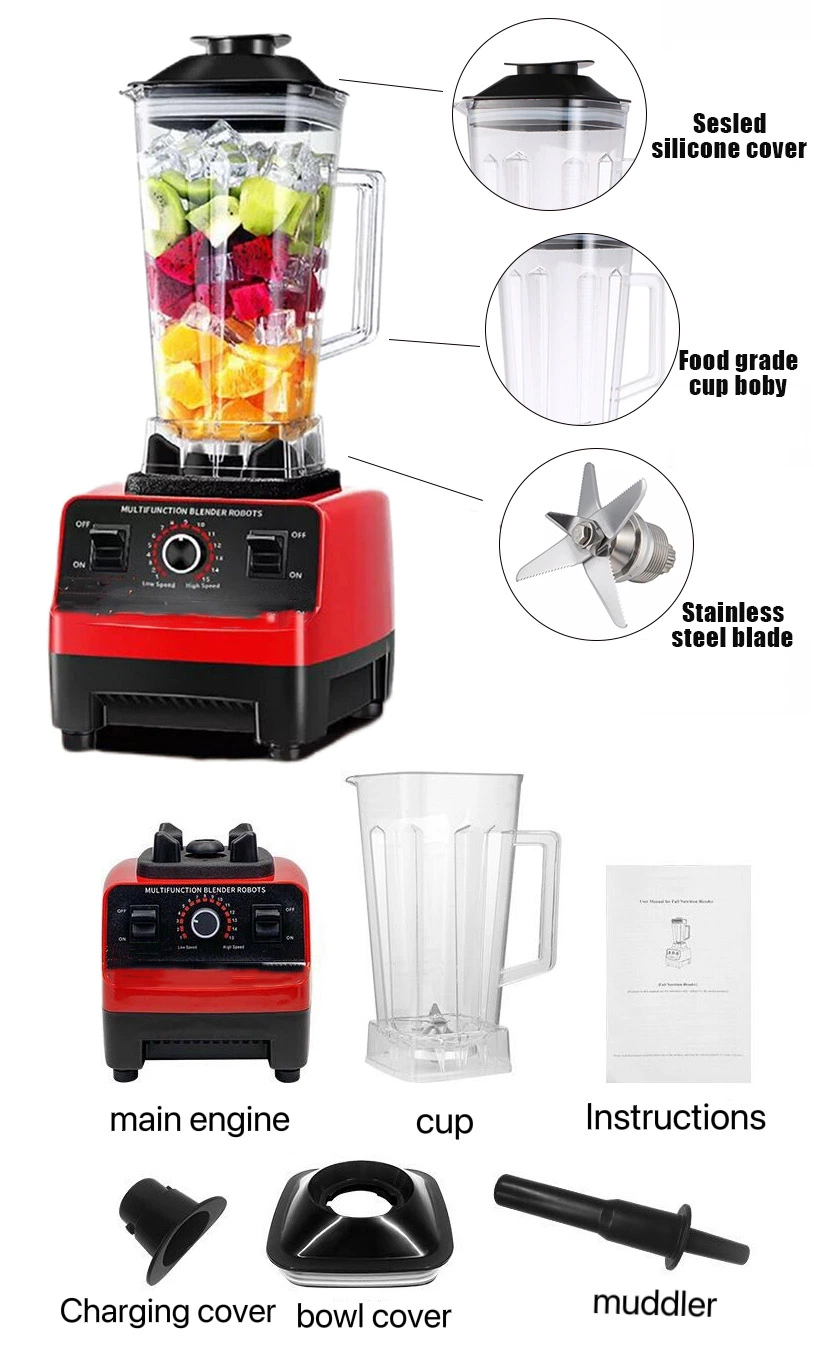 High Speed 3 in 1 Food Processor Home Use Electric Portable Juice Food Blenders