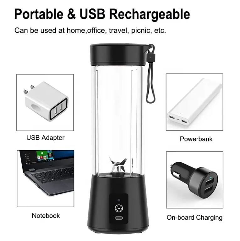 Multi Functional Mini Home Use Portable Juice Bottle USB New Electric Blender