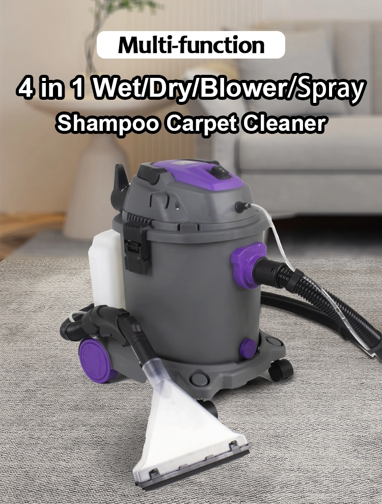 2023 Multi-Functional 1400W 220V Vacuum Cleaner Large Suction Wet and Dry 20L Canister Carpet Washer Vacuum Cleaner for Home
