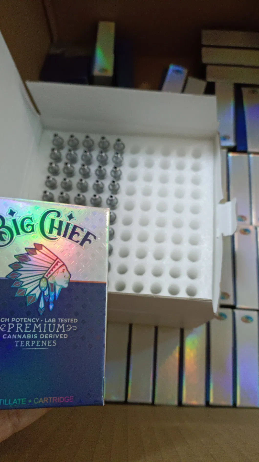 Big Chief Grand Daddy 1g Cart 510 Thread Atomizers Vape Cartridges Newest Packaging Empty E Cigarettes Kits White Window DAB Wax Thick Oil Vaporizer