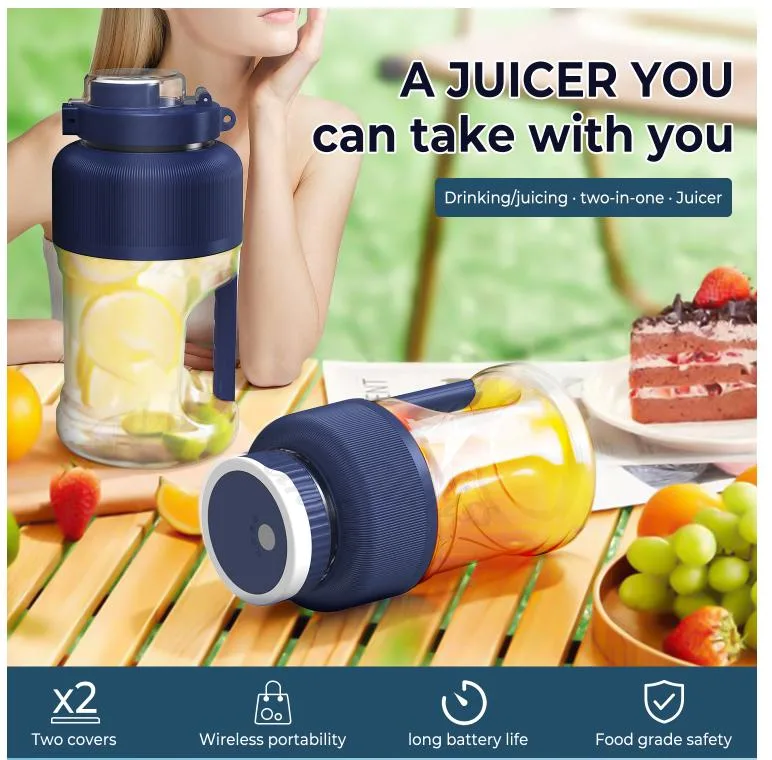 Mini Travel Juicer Bottle Electric USB Rechargeable Fruit Juicer Blender