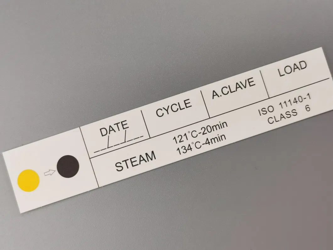 Steam/Eo/Plasma Sterilization Indicator Strip Card Class 3/4/5/6