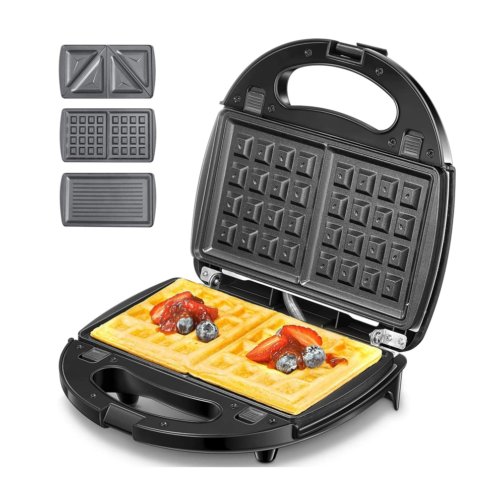4 in 1 Detachable Plates Waffle Maker Grill and Sandwich Maker
