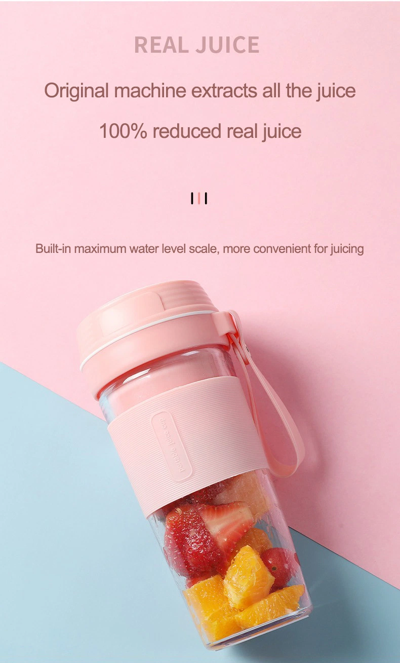 Electric Rechargeable Food Mixer Cup Smoothies Fresh Fruit Juicers Bottle Portable Blender