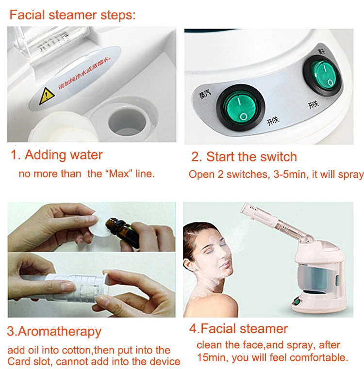 2022 Steamer Vaporizer Facial 2 in 1 Facial Hair Steamers Beauty Equipment