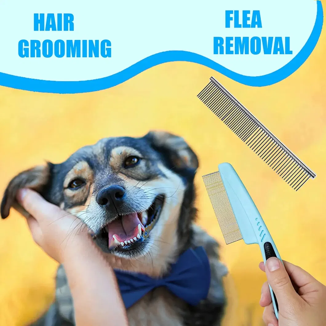 5 in 1 Grooming Dematting Hair Comb Set Brush Kit for Dogs