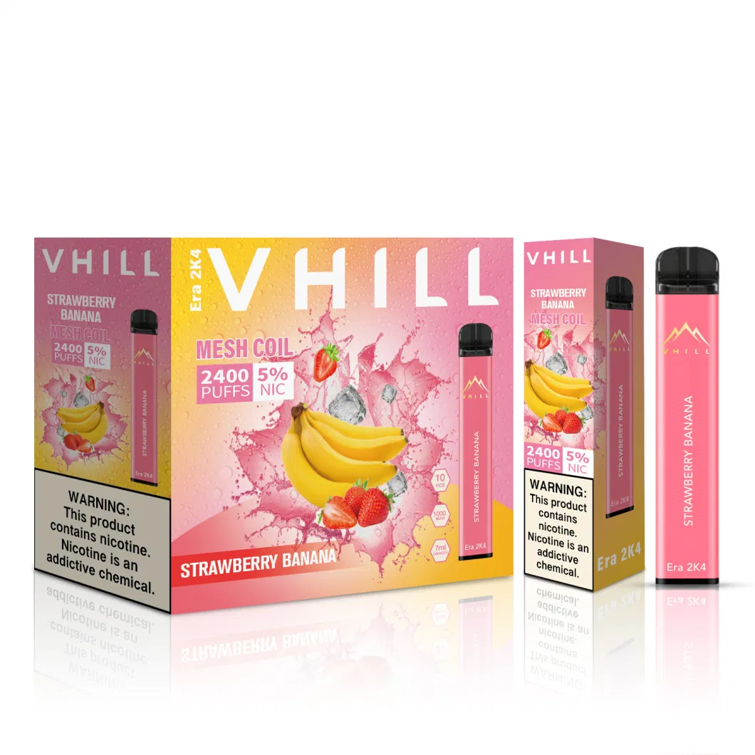 Vhill 3000 Puffs Disposable Electronic Cigarette Device Vape Pen Starter Kits Pre-Filled Vaporizer Vape Disposable Vaporizer 10 Ml and 1350 mAh