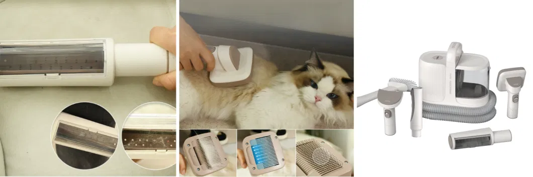 Portable Pet Hair Electric Clipper Dryer Cleaning Brush Dog Cat Suction Machine Saloon Tool Grooming Vacuum Cleaner Kit Set