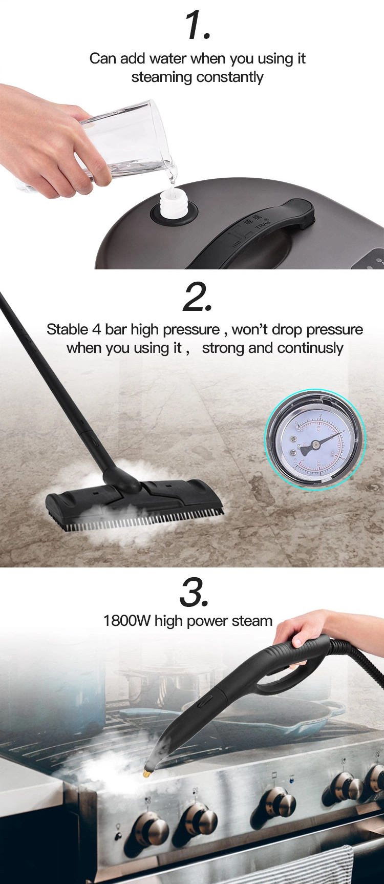 Comercial Sofa High Pressure Steam Cleaner for Car