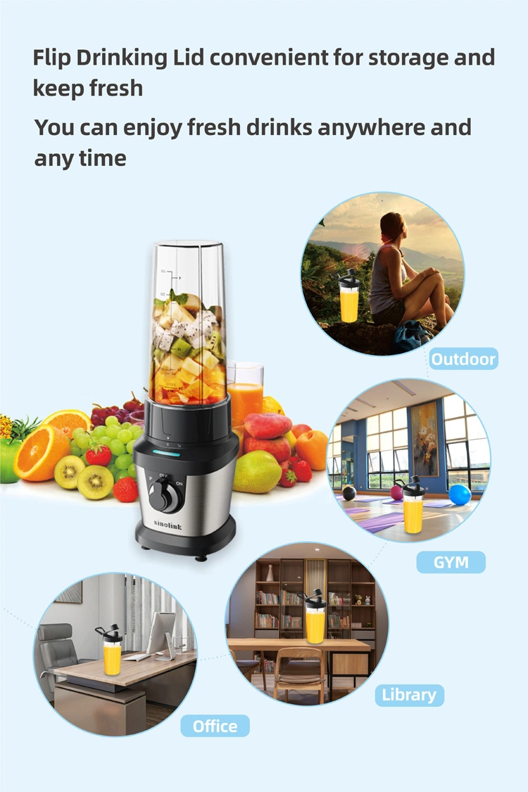 2023 New Design 400W Portable Smoothie Blender Personal Electric Blender for Shakes and Smoothies