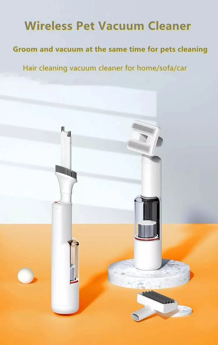 Household Car Electric Grooming Brush Fur Hair Bagless Cordless Pet Vacuum Cleaner