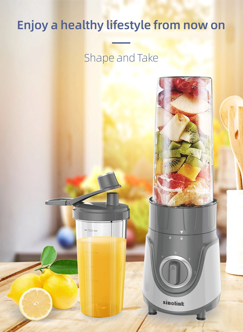 BPA Free 300W Portable Multi-Use Electric Household Blender with Drinking Lid