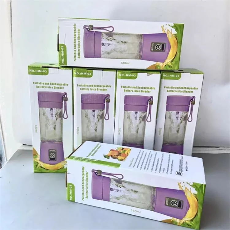 Electric Mini Home 6 Blades Juicer Cup Machine Portable Fruit Juice Blenders