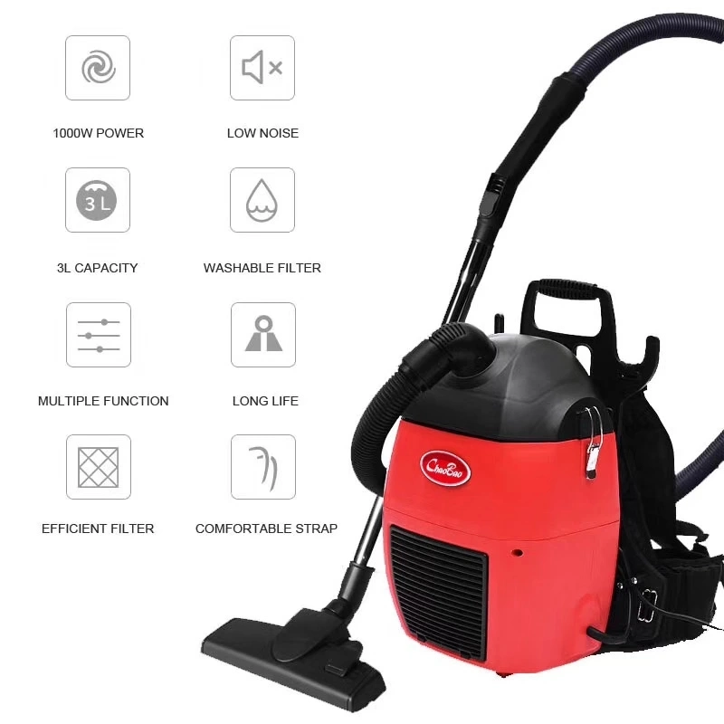 2023 New Arrival Nice Appearance Portable Practical Battery Powered Long-Lasting and Durable Silent Backpack Dry Vacuum Cleaner