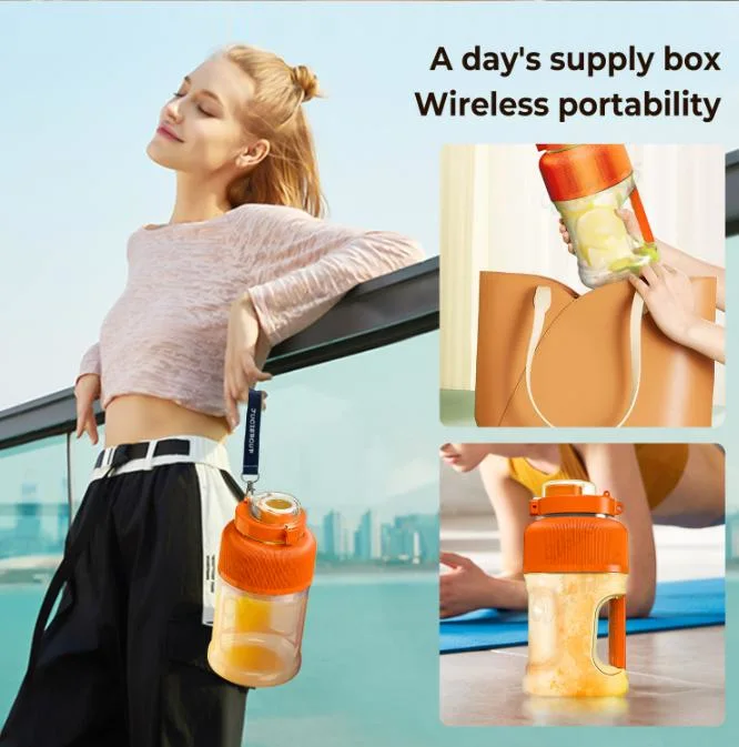 2 in 1 Water and Juicer Shaker Bottle Personal Electric Juice Blender