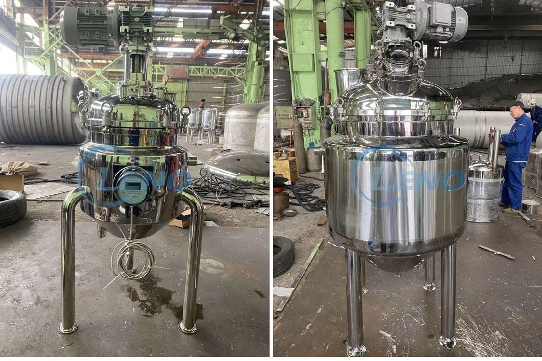 Leno Price Liquid Storage Emulsifying Drum Disperser Homogenizer Tank Electric Steam Heating Mixer Jacketed Vessel Agitator Reactor Stainless Steel Mixing Tank