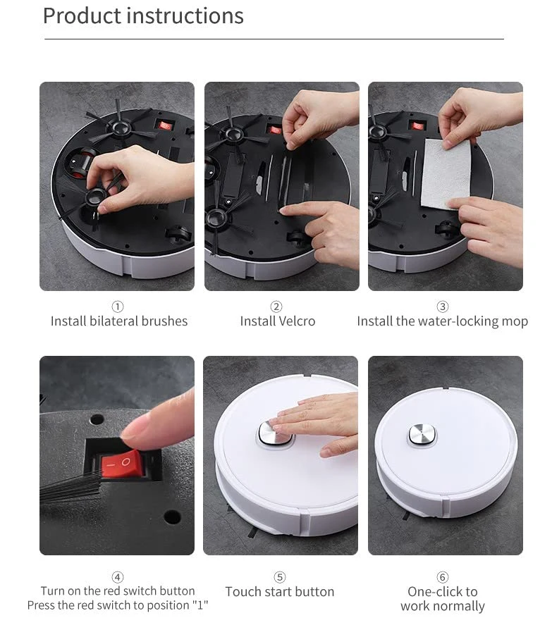 New Style Hot ODM Sweeping Machine Touch Control Mop Robot Vacuum Cleaner