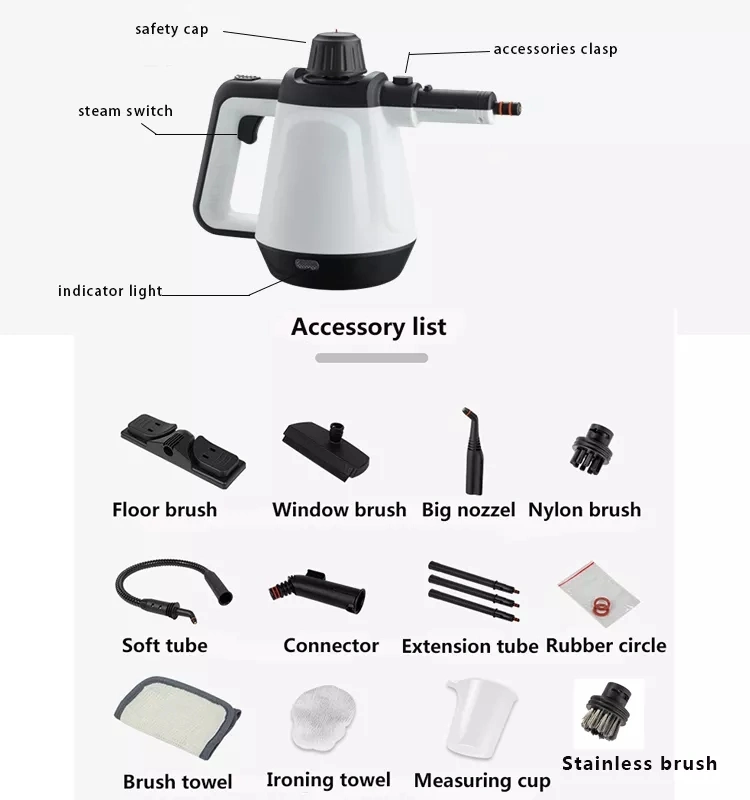 1200W 450ml Handheld Cleaning Commercial High Pressure Temperature Steam Cleaner