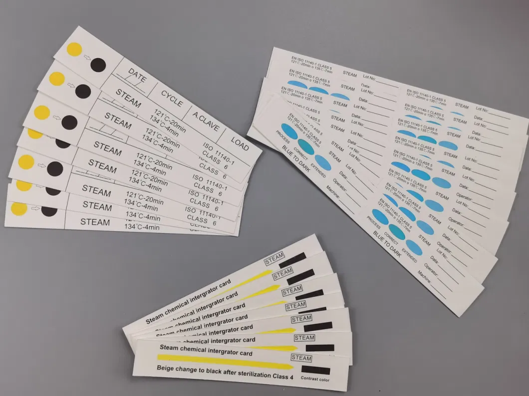 Steam/Eo/Plasma Sterilization Indicator Strip Card Class 3/4/5/6