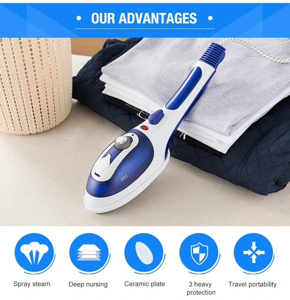Iron Clothes Portable Handheld Fabric Wrinkles Remover Fast Heat-up Handheld Garment Steamer