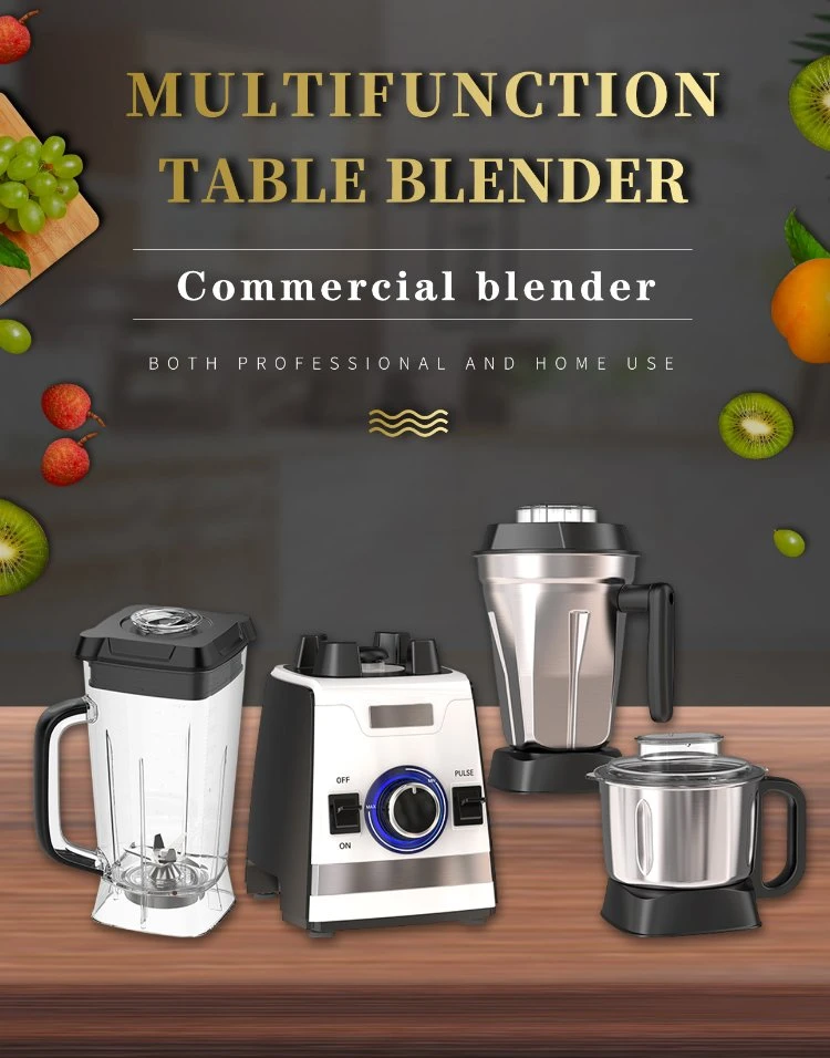 2022 Portable Electric Silver Crest Professional Commercial or Home Appliance Fresh Silent Juicers and Food Processor Smoothie Mixer Machine 1.5L 2.0L Blender