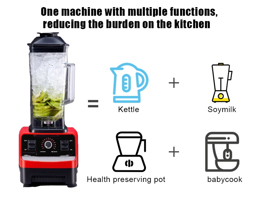 High Speed 3 in 1 Food Processor Home Use Electric Portable Juice Food Blenders