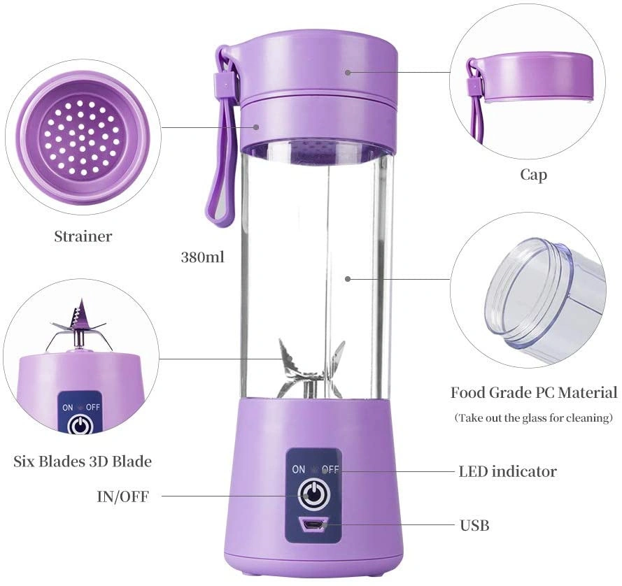 Portable Fruit Blender Electric Fruit Blender Portable Mini USB Fruit Blender Portable Mini Bottle Cup Fruit Blender Portable Fruit Juicer Blender Wholesale