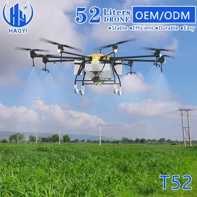  Long Range Autonomous Spray Farm Agro Spreading Agricultural Spraying Drone Used for Crop Drone Liquid Tank 52L