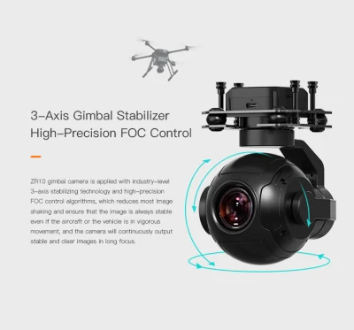 Siyi Zr10 2K HD 30X Hybrid Zoom Gimbal Camera Variable Speed Gimbal Camera