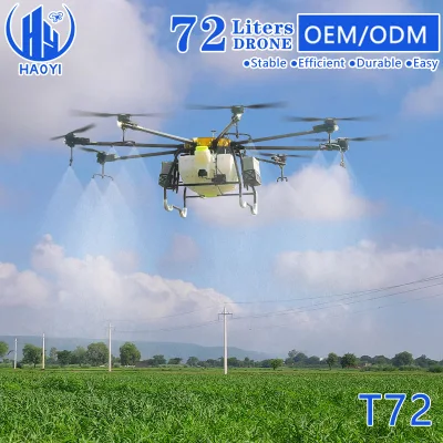 72L Agriculture GPS Remote Control Spray Drone for Farm Pesticide Chemical Spraying with Rice Seeder Fertilizer Spreader