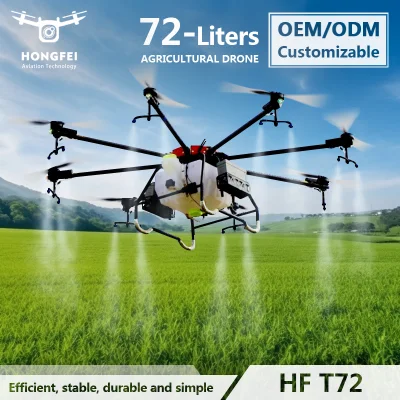 72 Liter Heavy Lifting 16 Nozzle Agriculture Uav 75kg Large Payload Capacity Agricultural Spraying Drone with Intelligent Fpv Camera