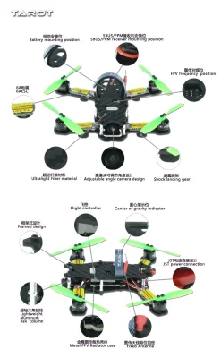 Tarot 130 Fpv Racing Drone/Set Tl130h1 Multi-Copter Frame